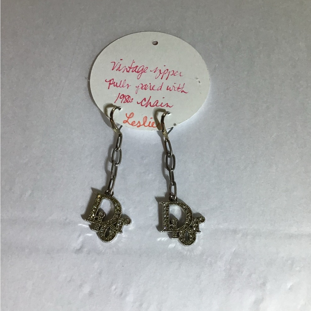 Idlewild Upcycled Jewelry Vintage Dior Silver Dangle Earrings